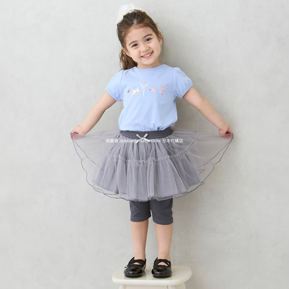 Japanese children's clothing pe#main contact cold fake two-piece five-point long skirt pants 80-130cm girls summer SKIRTS PANTS