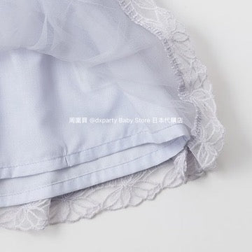 Japanese children's clothing pe#main ruffled mesh top 80-130cm girls summer TOPS