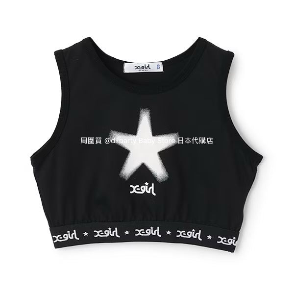 Japanese children's clothing X-girl Stages striped short vest 90-140cm girls summer TOPS