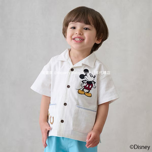 Japanese children's clothing pe#main x Disney shirt 80-130cm boys' summer TOPS