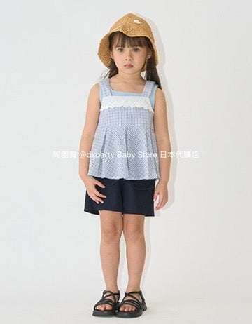 Japanese children's clothing Ly# mine ruffled camisole top 100-150cm girls summer TOPS