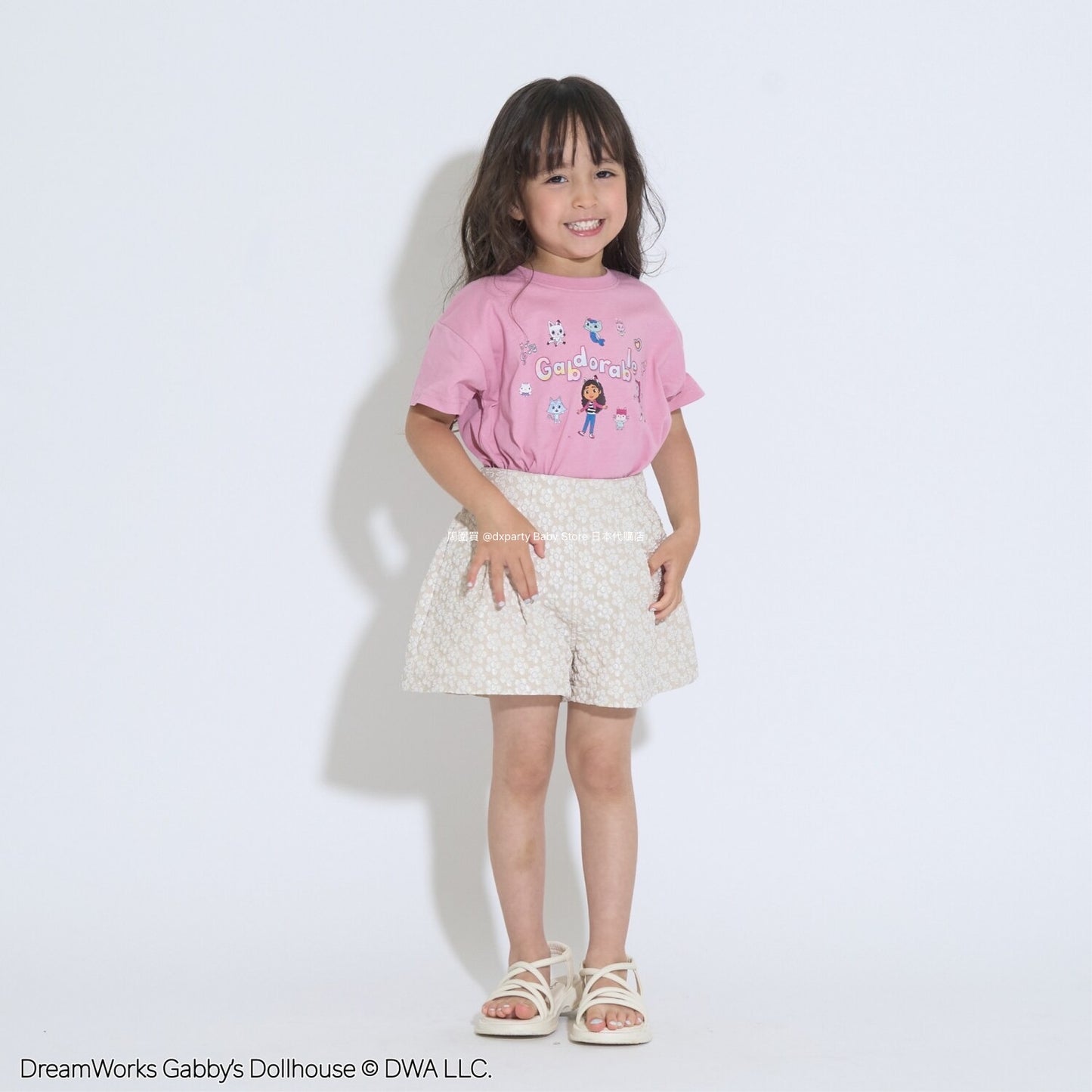 Japanese children's clothing Ly# mine x GABBY'S DOLLHOUSE printed top 100-130cm girls summer TOPS