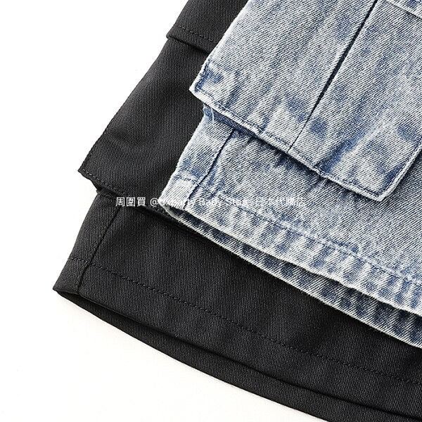 Japanese children's clothing X-girl Stages work pocket jeans 100-140cm girls summer PANTS