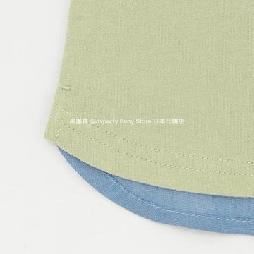 Japanese children's clothing pe#main x Shinkansen badge top 80-130cm boys' summer TOPS railway series