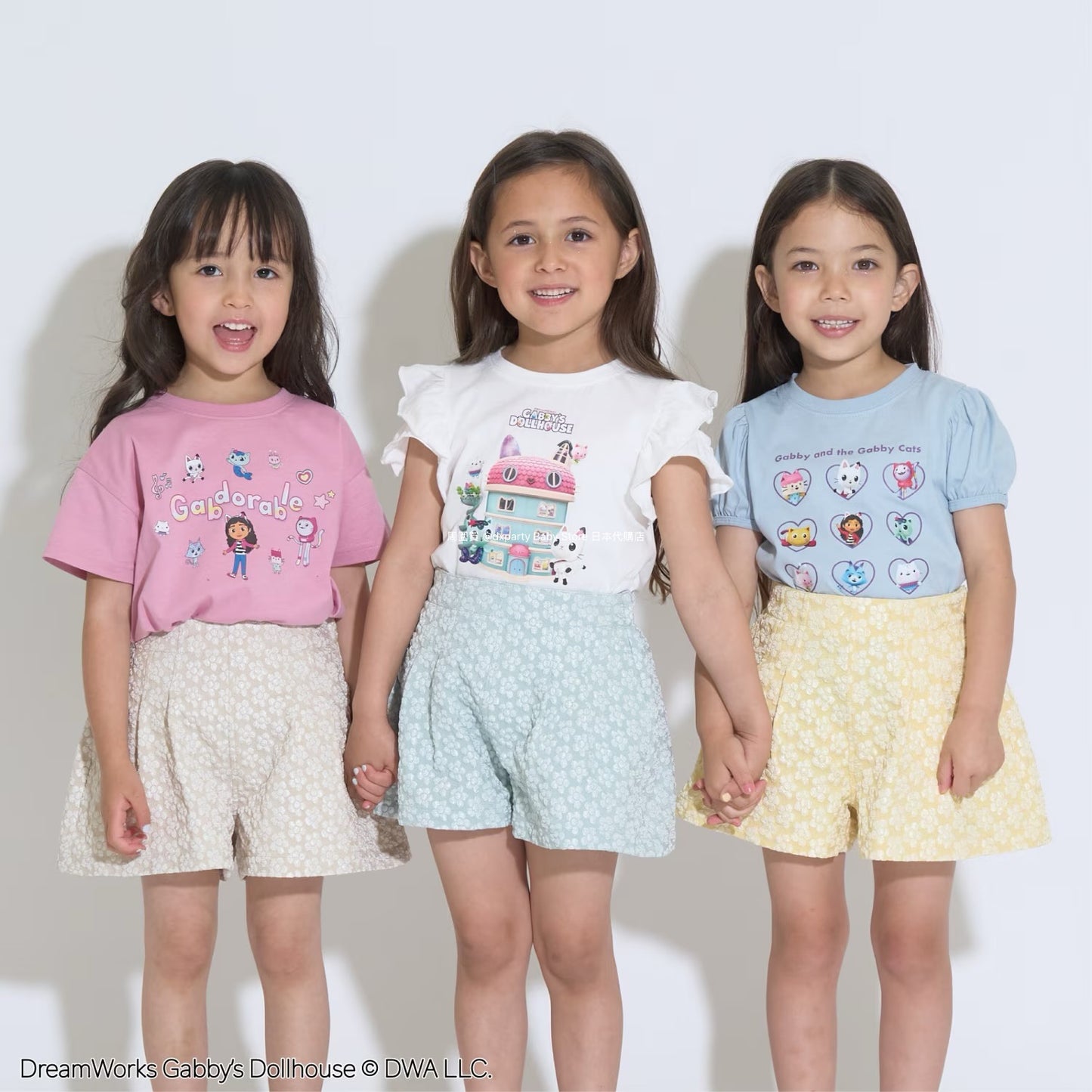 Japanese children's clothing Ly# mine x GABBY'S DOLLHOUSE small flying sleeve top 100-130cm girls summer TOPS