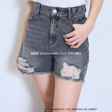 Lovetoxic x Sanrio Japanese Kids' Denim Shorts (140-160cm) for Girls (Summer PANTS)