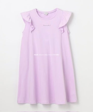 Japanese children's clothing aF#a325 small flying sleeve waist bow dress 90-160cm girls summer dresses