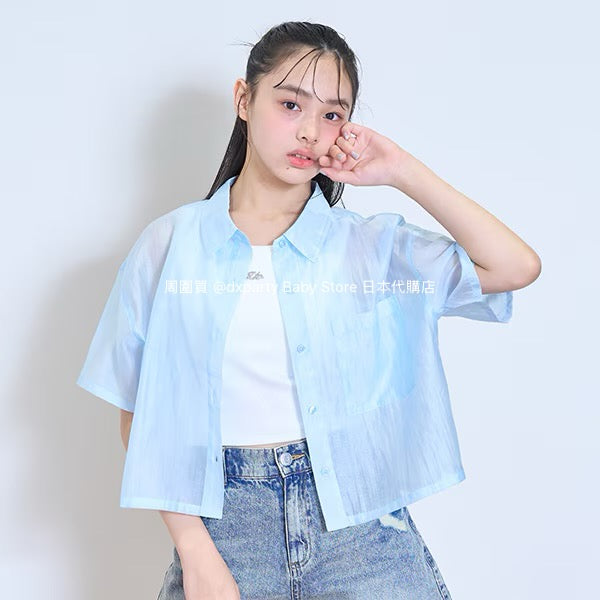 Lovetoxic Japanese children's clothing contact cold thin short shirt and vest two-piece set 140-160cm girls summer TOPS