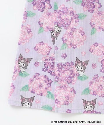 Japanese children's clothing aF#a325 x Sanrio 2Way Yukata Japanese Kimono 110-150cm Girls Summer Outerwear Skirts Japanese Summer Festival Special