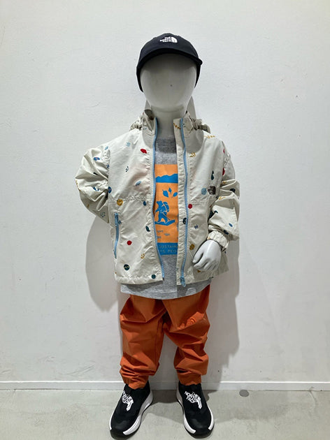 Japanese children's clothing TNF UV protection Hokkaido Shari Town printed top 100-120cm boys/girls summer TOPS