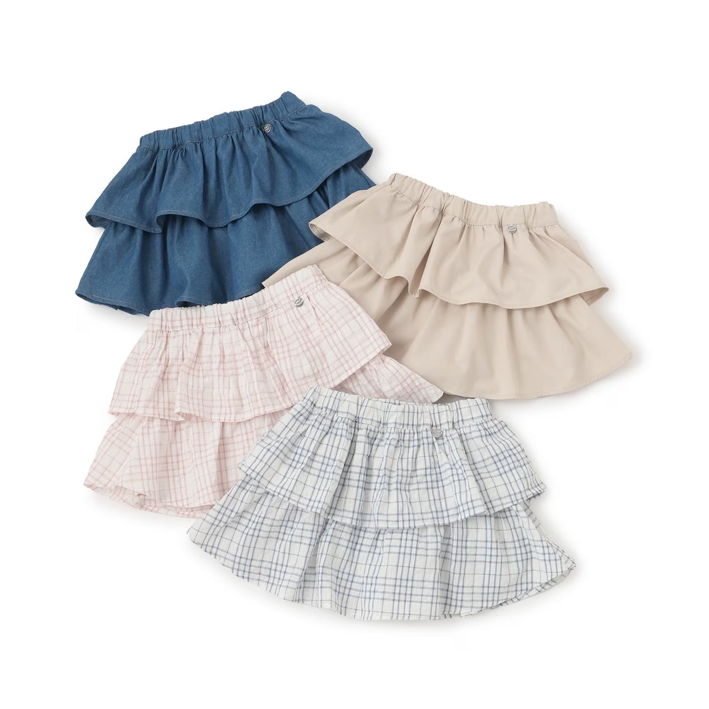 日本童裝 pe#main 雙層蛋糕裙褲 80-130cm 女童款 夏季 PANTS
