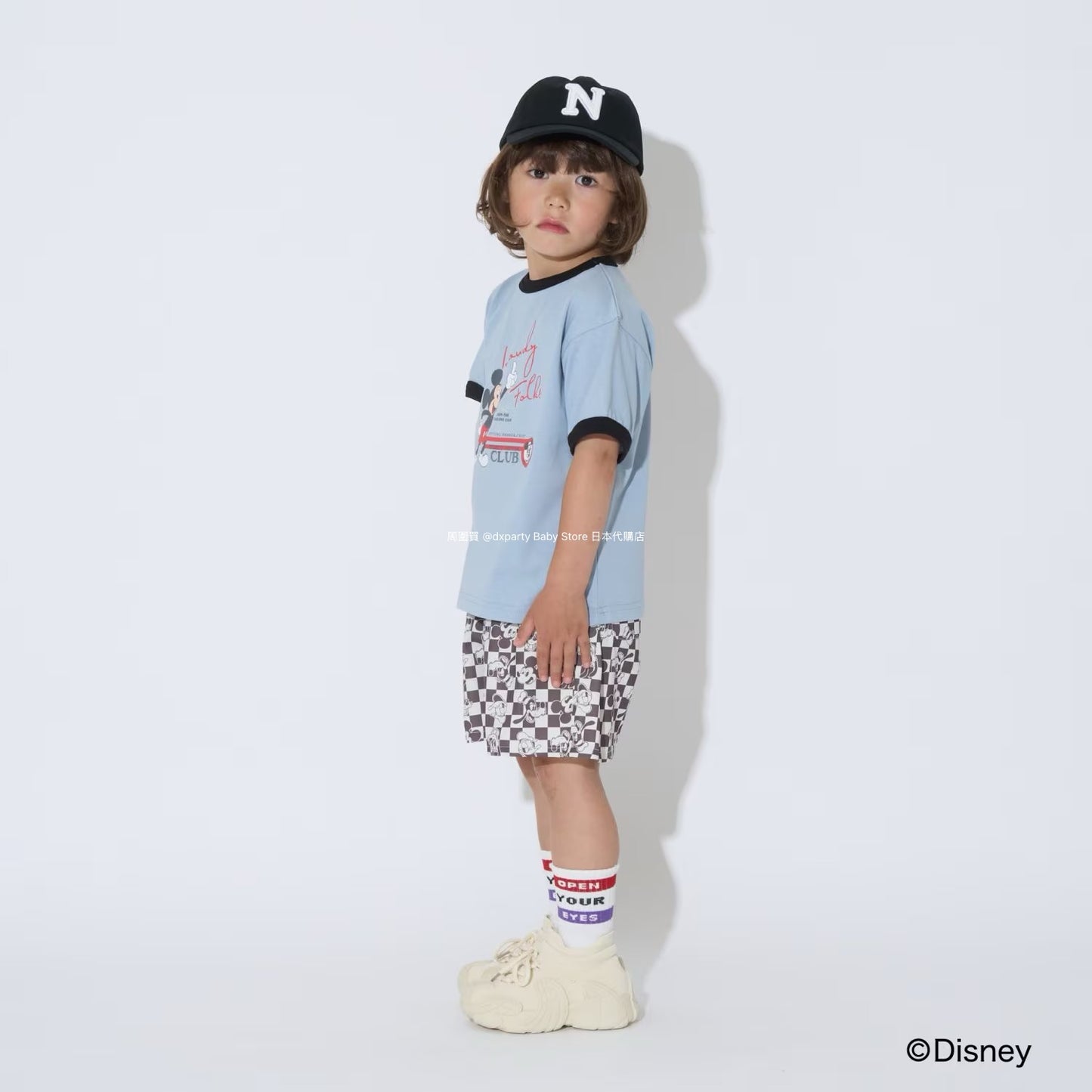 Japanese children's clothing b・R# x Diseny quick-drying UV-resistant printed tops (100-150cm) for boys and girls (summer TOPS)