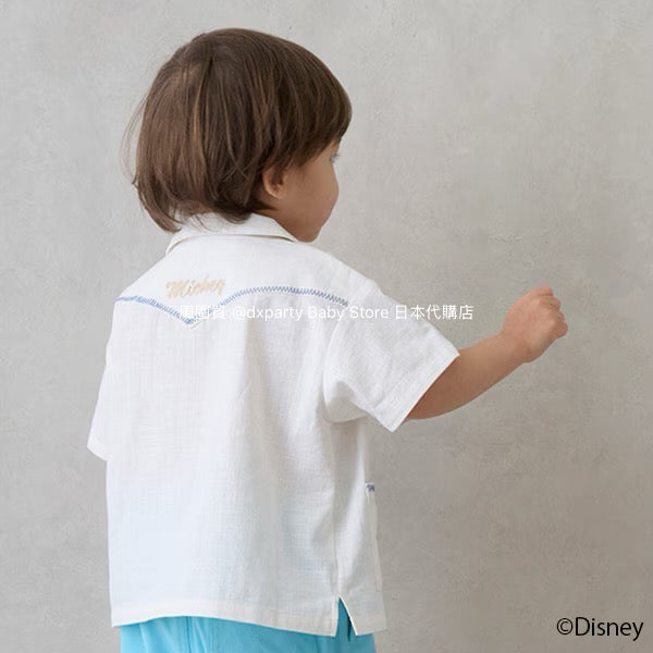 Japanese children's clothing pe#main x Disney shirt 80-130cm boys' summer TOPS