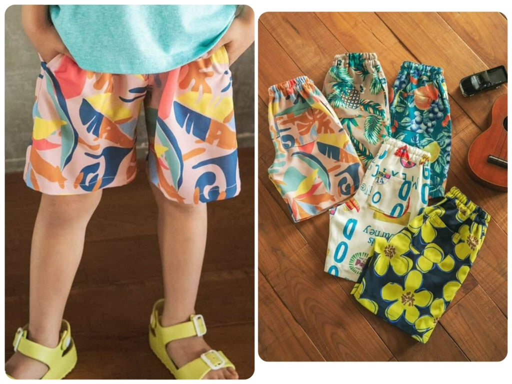 Japanese children's clothing BREEZE quick-drying vacation style shorts 80-140cm boys'/girls' summer PANTS
