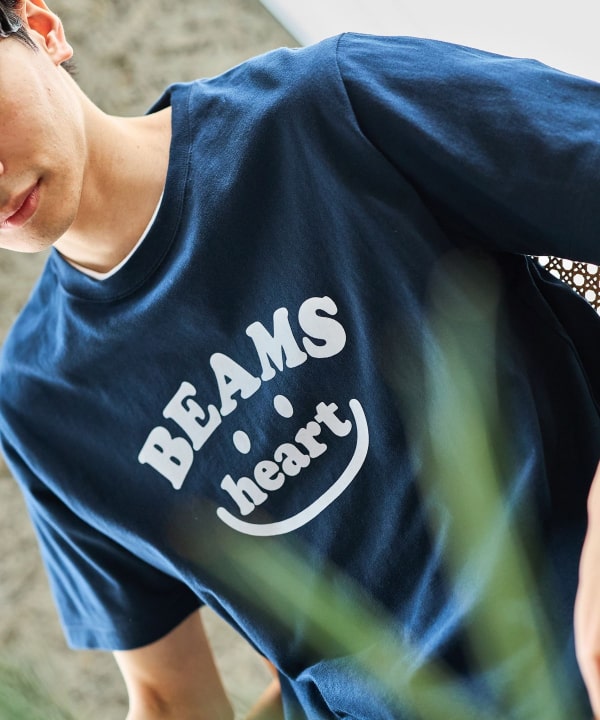 Japanese children's clothing BEAMS HEART parent-child short-sleeved tops S-XL adult summer TOPS