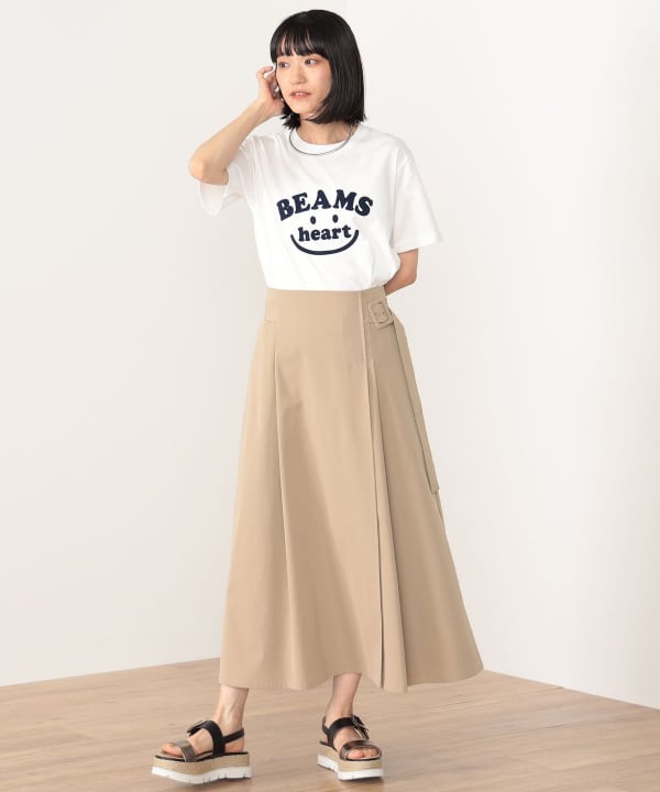 Japanese children's clothing BEAMS HEART parent-child short-sleeved tops S-XL adult summer TOPS