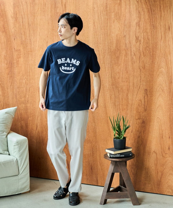 Japanese children's clothing BEAMS HEART parent-child short-sleeved tops S-XL adult summer TOPS