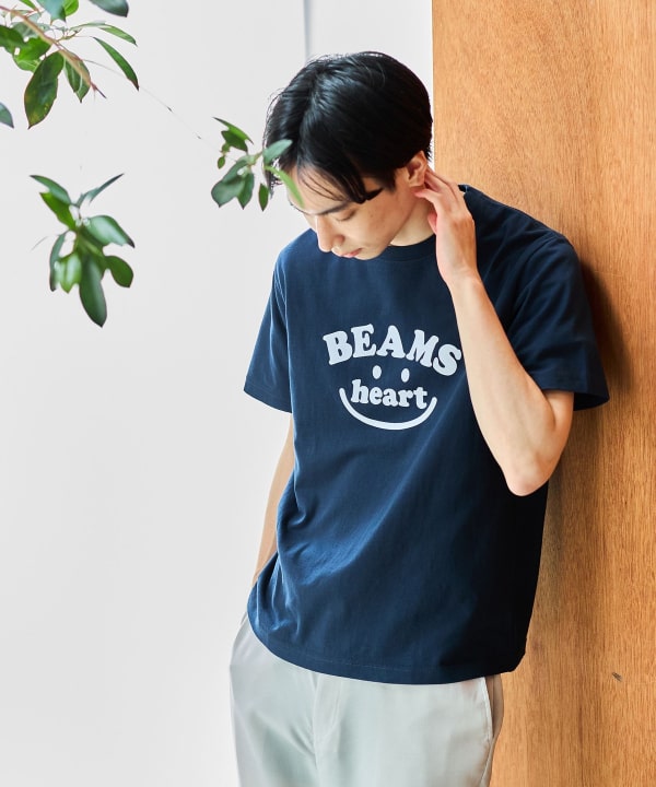 Japanese children's clothing BEAMS HEART parent-child short-sleeved tops S-XL adult summer TOPS