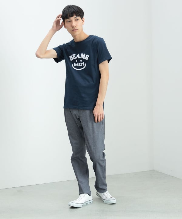 Japanese children's clothing BEAMS HEART parent-child short-sleeved tops S-XL adult summer TOPS