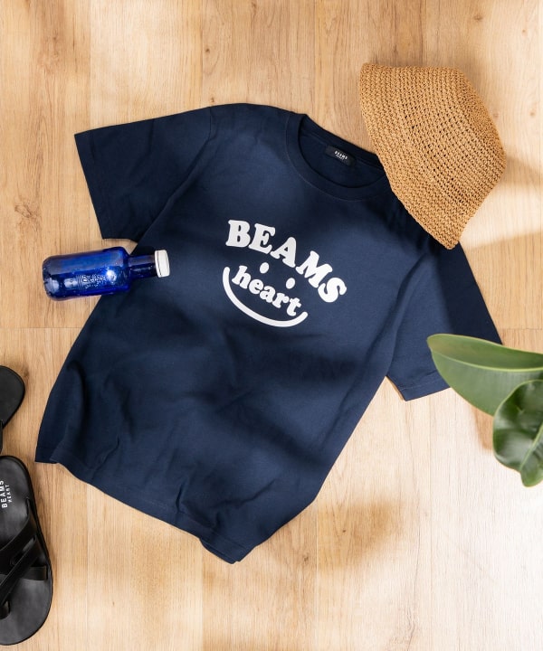 Japanese children's clothing BEAMS HEART parent-child short-sleeved tops S-XL adult summer TOPS