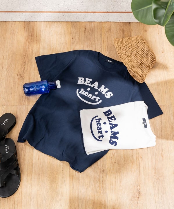 Japanese children's clothing BEAMS HEART parent-child short-sleeved tops S-XL adult summer TOPS