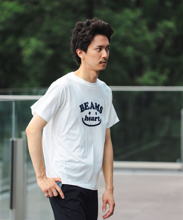 Japanese children's clothing BEAMS HEART parent-child short-sleeved tops S-XL adult summer TOPS
