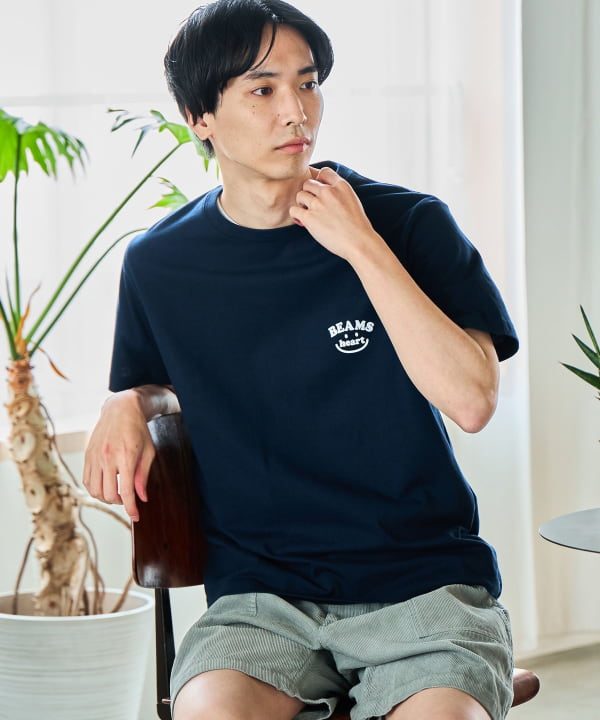 Japanese children's clothing BEAMS HEART parent-child short-sleeved tops S-XL adult summer TOPS