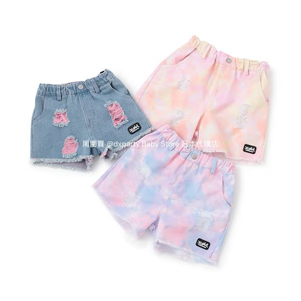 Japanese children's clothing X-girl Stages tassel shorts 90-140cm girls summer PANTS