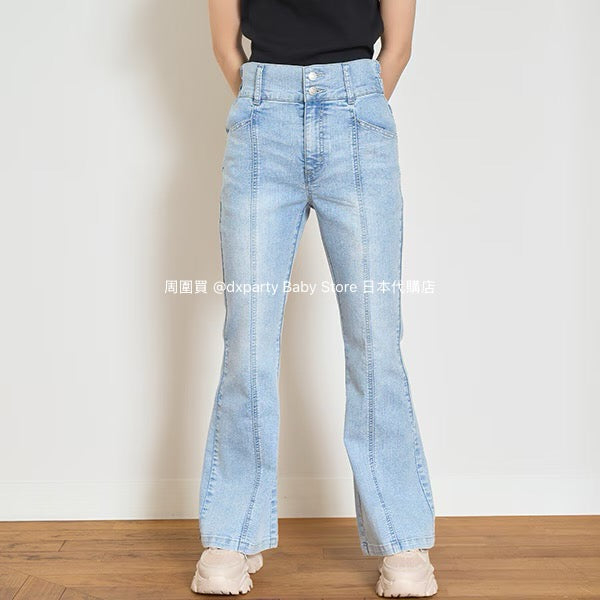 Lovetoxic Japanese children's clothing contact cold flared jeans 140-170cm girls summer PANTS