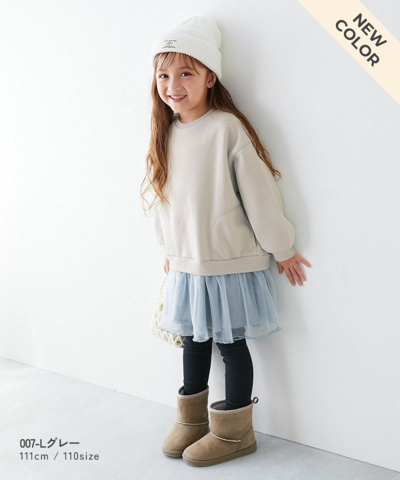 日本童裝 dev!rock 薄紗拼接衛衣連身裙 80-140cm 女童款 冬季 DRESSES
