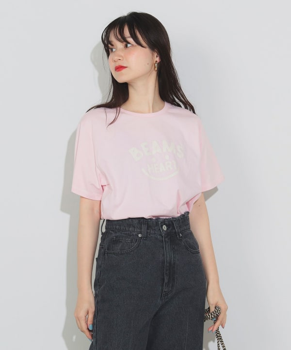 Japanese children's clothing BEAMS HEART parent-child short-sleeved top ML adult summer TOPS