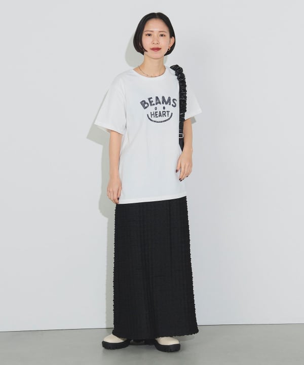 Japanese children's clothing BEAMS HEART parent-child short-sleeved top ML adult summer TOPS