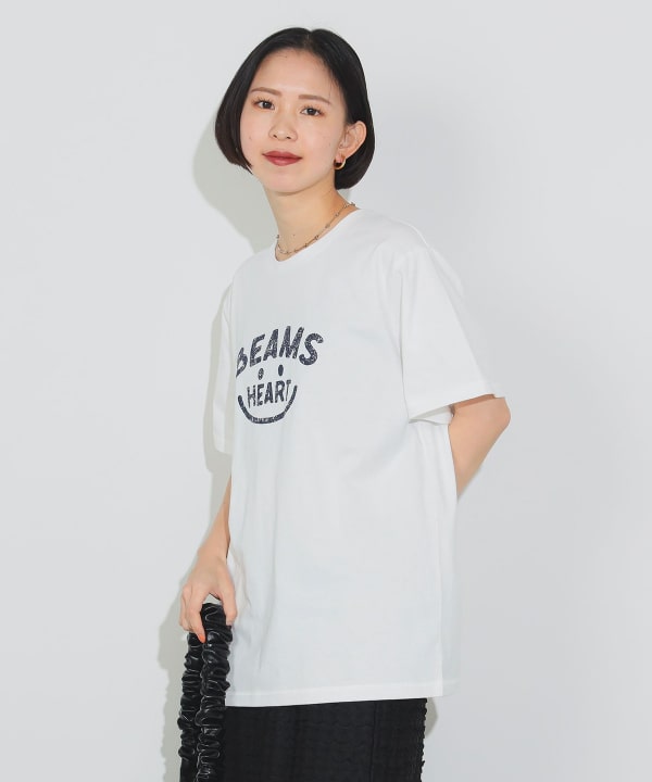 Japanese children's clothing BEAMS HEART parent-child short-sleeved top ML adult summer TOPS