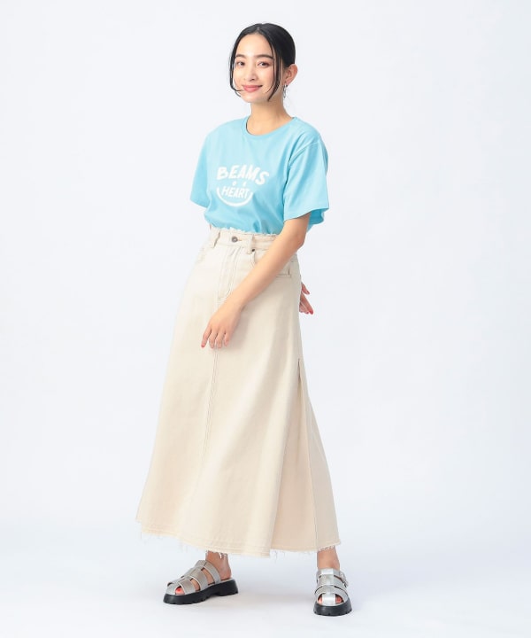 Japanese children's clothing BEAMS HEART parent-child short-sleeved top ML adult summer TOPS