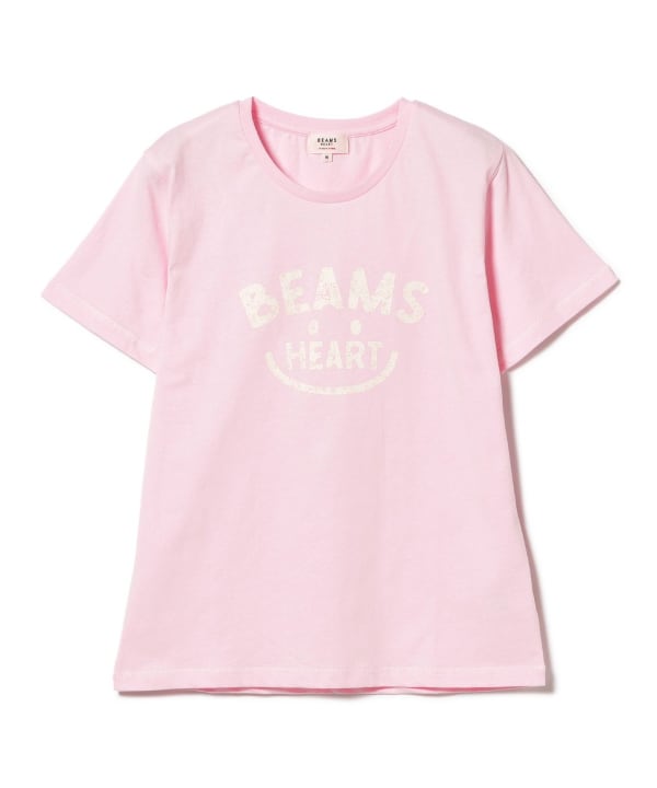 Japanese children's clothing BEAMS HEART parent-child short-sleeved top ML adult summer TOPS