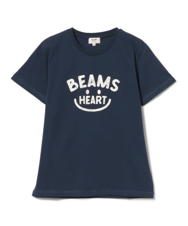 Japanese children's clothing BEAMS HEART parent-child short-sleeved top ML adult summer TOPS