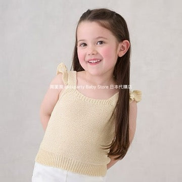 Japanese children's clothing pe#main knitted suspender jacket two-piece set 80-130cm girls summer outerwear tops