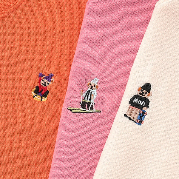 Japanese children's clothing mini #ML sports embroidery pattern sweatshirt 90-140cm boys/girls spring and summer TOPS