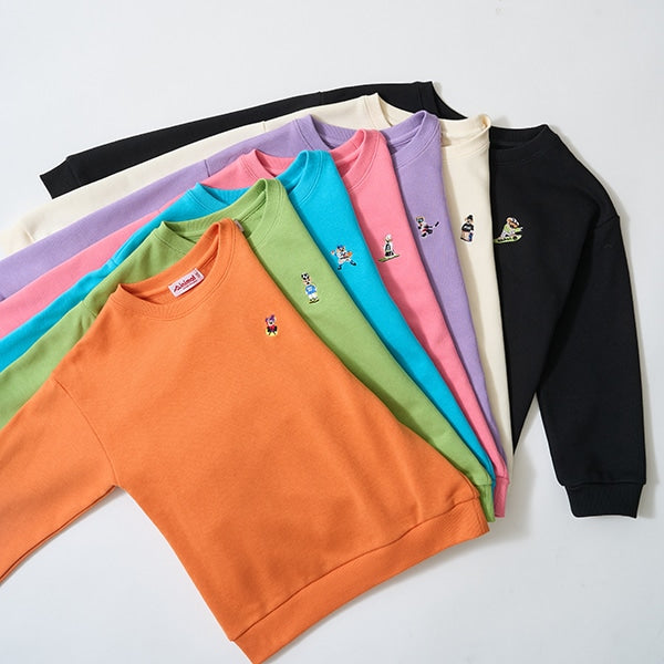 Japanese children's clothing mini #ML sports embroidery pattern sweatshirt 90-140cm boys/girls spring and summer TOPS