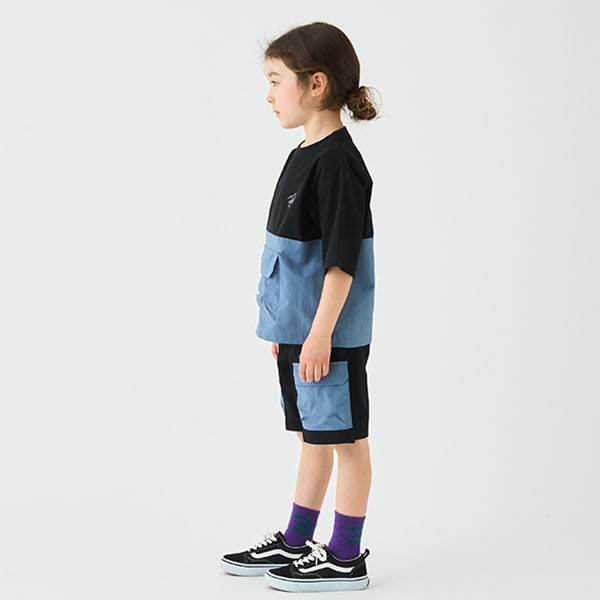 Japanese children's clothing mini#ML mountain series work pocket sports shorts 90-140cm boys' summer PANTS