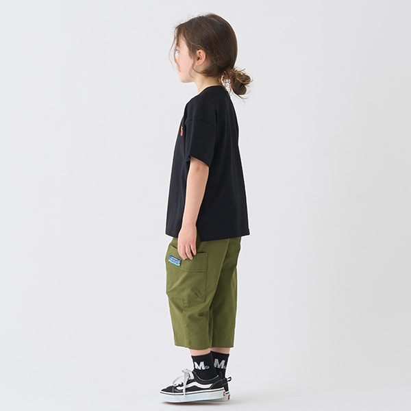 Japanese children's clothing mini#ML side pocket twill cropped pants 90-140cm boys' spring and summer PANTS