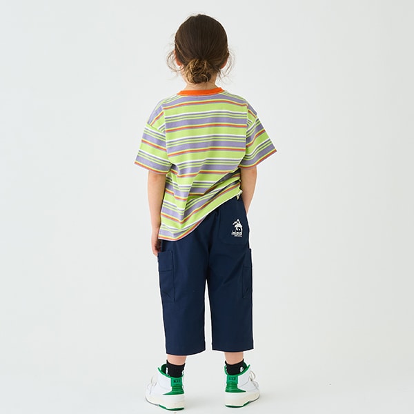 Japanese children's clothing mini#ML side pocket twill cropped pants 90-140cm boys' spring and summer PANTS