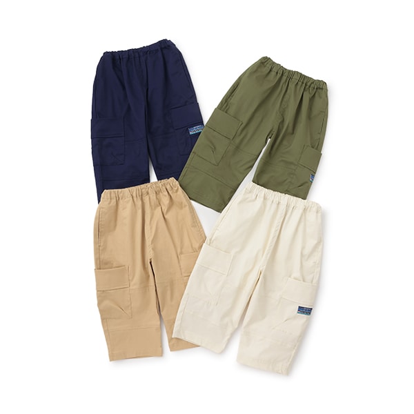 Japanese children's clothing mini#ML side pocket twill cropped pants 90-140cm boys' spring and summer PANTS