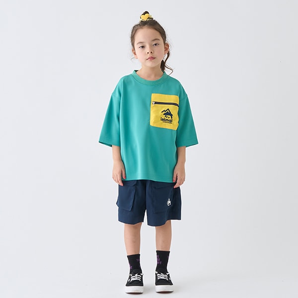 Japanese children's clothing mini#ML mountain series pocket shorts 90-140cm boys/girls summer PANTS