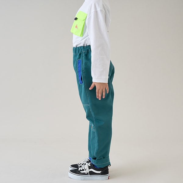 Japanese children's clothing mini#ML x KELTY colorblock work pants 100-140cm boys/girls spring and summer PANTS