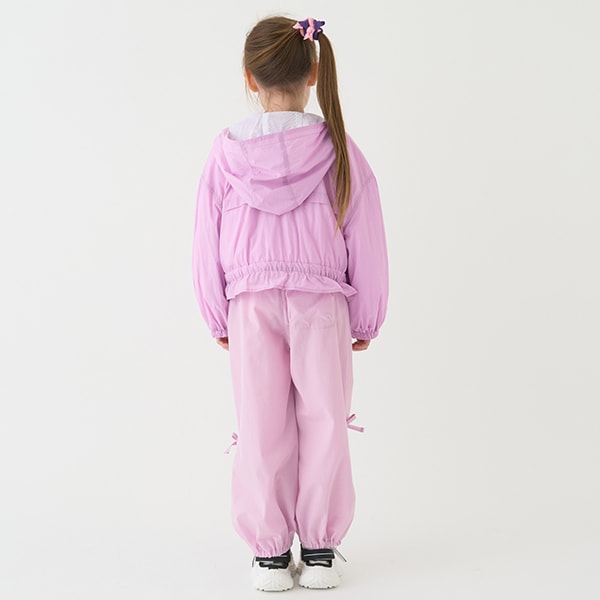 Japanese children's clothing mini#ML waterproof series drawstring sports pants 100-140cm girls spring and summer PANTS