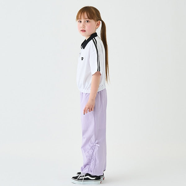 Japanese children's clothing mini#ML waterproof series drawstring sports pants 100-140cm girls spring and summer PANTS