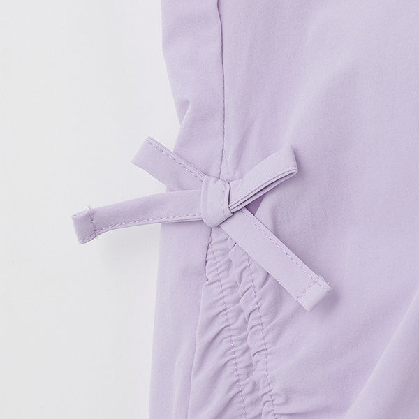 Japanese children's clothing mini#ML waterproof series drawstring sports pants 100-140cm girls spring and summer PANTS