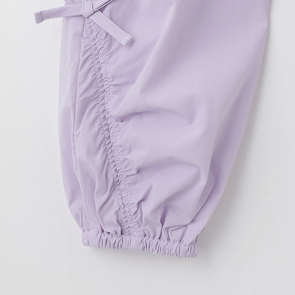Japanese children's clothing mini#ML waterproof series drawstring sports pants 100-140cm girls spring and summer PANTS