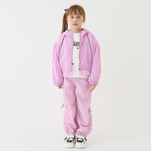 Japanese children's clothing mini#ML waterproof series drawstring sports pants 100-140cm girls spring and summer PANTS